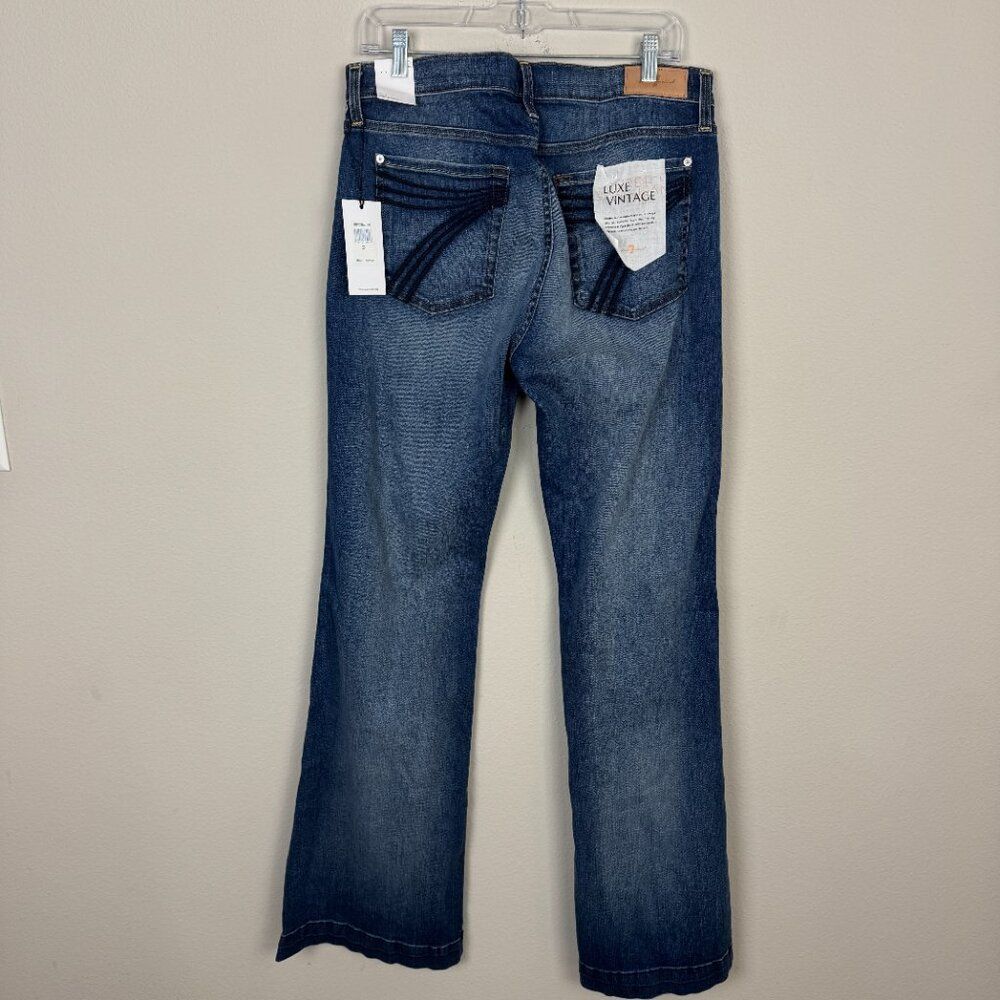7 For All Mankind New Dojo Jeans Women’s 32 Y2K Trouser Wide Leg Flare - Picture 3 of 8